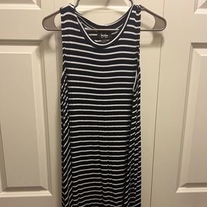 Navy & White striped dress